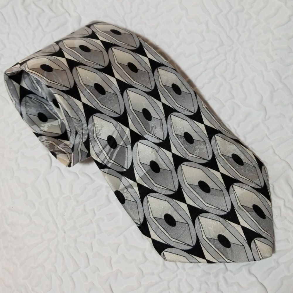 Calvin Klein Collection Silk Geometric Necktie